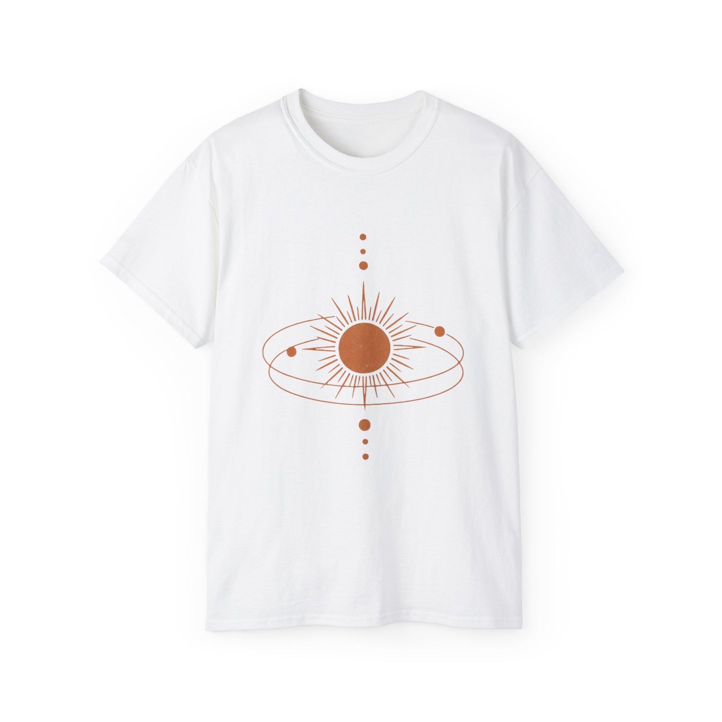 Minimal Celestial Orbit T-Shirt | Sun & Planet Graphic | Unisex Aesthetic Tee